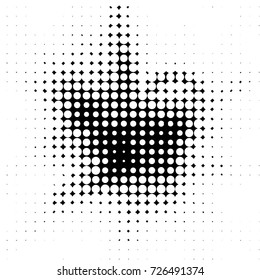 Abstract grunge grid polka dot background pattern. Spotted black and white vector line illustration
