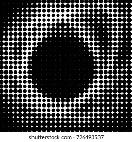 Abstract grunge grid polka dot background pattern. Spotted black and white vector line illustration
