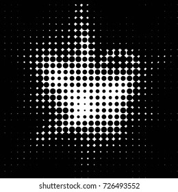 Abstract grunge grid polka dot background pattern. Spotted black and white vector line illustration
