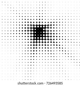 Abstract grunge grid polka dot background pattern. Spotted black and white vector line illustration
