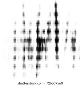 Abstract grunge grid polka dot background pattern. Spotted black and white vector line illustration
