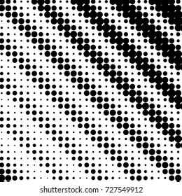Abstract grunge grid polka dot background pattern. Spotted black and white vector line illustration

