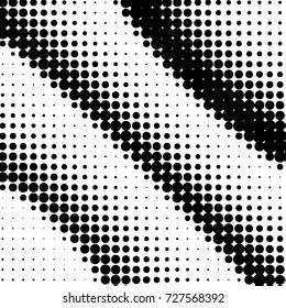 Abstract grunge grid polka dot background pattern. Spotted black and white vector line illustration
