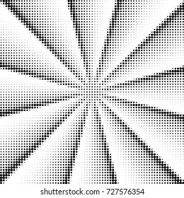 Abstract grunge grid polka dot background pattern. Spotted black and white vector line illustration
