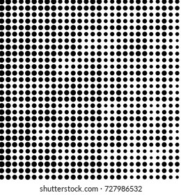 Abstract grunge grid polka dot background pattern. Spotted black and white vector line illustration
