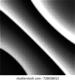 Abstract grunge grid polka dot background pattern. Spotted black and white vector line illustration
