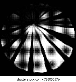Abstract grunge grid polka dot background pattern. Spotted black and white vector line illustration

