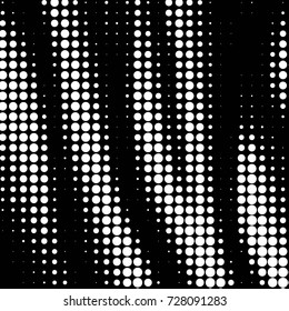 Abstract grunge grid polka dot background pattern. Spotted black and white vector line illustration

