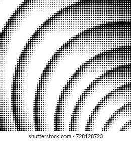 Abstract grunge grid polka dot background pattern. Spotted black and white vector line illustration

