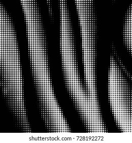 Abstract grunge grid polka dot background pattern. Spotted black and white vector line illustration
