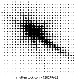 Abstract grunge grid polka dot background pattern. Spotted black and white vector line illustration