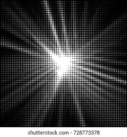 Abstract grunge grid polka dot background pattern. Spotted black and white vector line illustration
