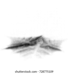 Abstract grunge grid polka dot background pattern. Spotted black and white vector line illustration
