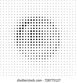 Abstract grunge grid polka dot background pattern. Spotted black and white vector line illustration
