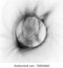 Abstract grunge grid polka dot background pattern. Spotted black and white vector line illustration
