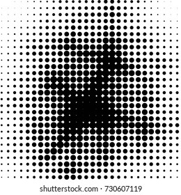 Abstract grunge grid polka dot background pattern. Spotted black and white vector line illustration
