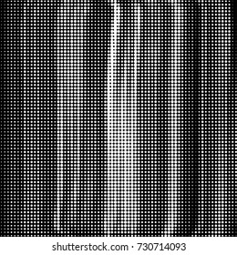 Abstract grunge grid polka dot background pattern. Spotted black and white vector line illustration

