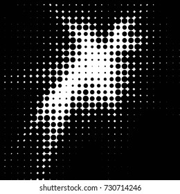 Abstract grunge grid polka dot background pattern. Spotted black and white vector line illustration
