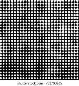 Abstract grunge grid polka dot halftone background pattern. Spotted black and white vector line illustration
