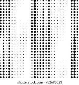 Abstract grunge grid polka dot halftone background pattern. Spotted black and white vector line illustration
