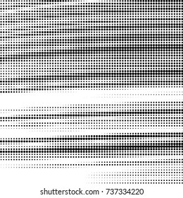 Abstract grunge grid polka dot halftone background pattern. Spotted black and white vector line illustration