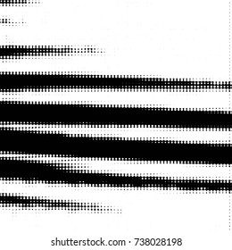 Abstract grunge grid polka dot halftone background pattern. Spotted black and white vector line illustration