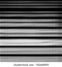 Abstract grunge grid polka dot halftone background pattern. Spotted black and white vector line illustration