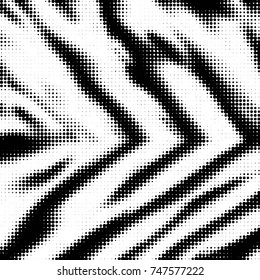 Abstract grunge grid polka dot halftone background pattern. Spotted black and white vector line illustration