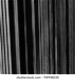Abstract grunge grid polka dot halftone background pattern. Spotted black and white vector line illustration