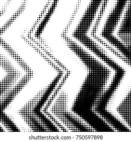 Abstract grunge grid polka dot halftone background pattern. Spotted black and white vector line illustration