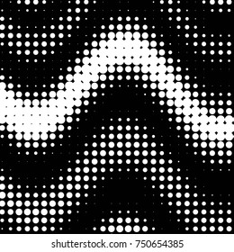 Abstract grunge grid polka dot halftone background pattern. Spotted black and white vector line illustration