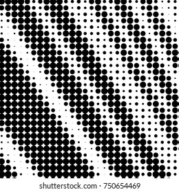 Abstract grunge grid polka dot halftone background pattern. Spotted black and white vector line illustration