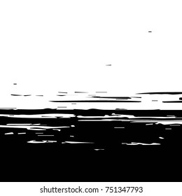 Abstract grunge grid polka dot halftone background pattern. Spotted black and white vector line illustration