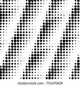Abstract grunge grid polka dot halftone background pattern. Spotted black and white vector line illustration