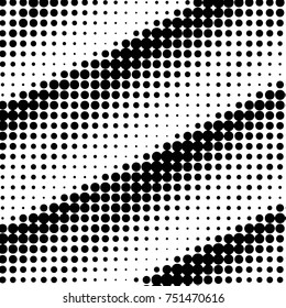 Abstract grunge grid polka dot halftone background pattern. Spotted black and white vector line illustration