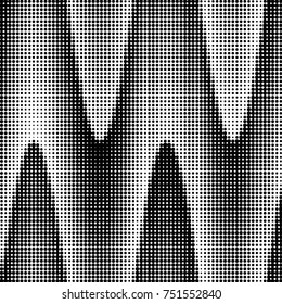 Abstract grunge grid polka dot halftone background pattern. Spotted black and white vector line illustration