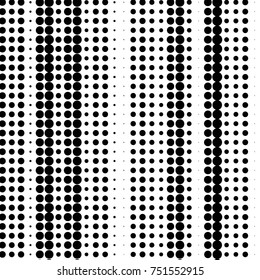 Abstract grunge grid polka dot halftone background pattern. Spotted black and white vector line illustration