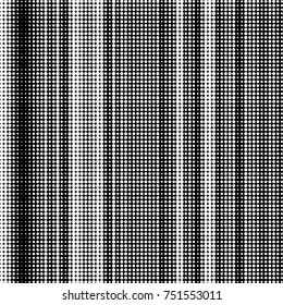 Abstract grunge grid polka dot halftone background pattern. Spotted black and white vector line illustration