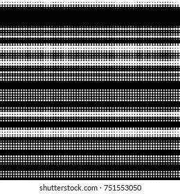 Abstract grunge grid polka dot halftone background pattern. Spotted black and white vector line illustration
