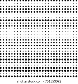 Abstract grunge grid polka dot halftone background pattern. Spotted black and white vector line illustration