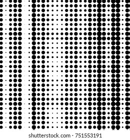 Abstract grunge grid polka dot halftone background pattern. Spotted black and white vector line illustration