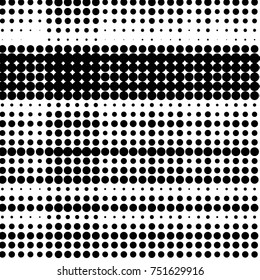 Abstract grunge grid polka dot halftone background pattern. Spotted black and white vector line illustration