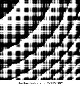 Abstract grunge grid polka dot halftone background pattern. Spotted black and white vector line illustration
