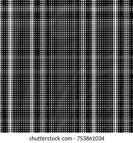 Abstract grunge grid polka dot halftone background pattern. Spotted black and white vector line illustration
