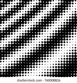 Abstract grunge grid polka dot halftone background pattern. Spotted black and white vector line illustration