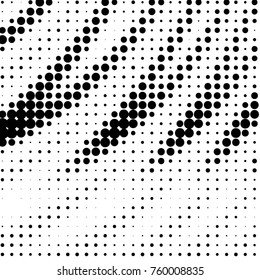 Abstract grunge grid polka dot halftone background pattern. Spotted black and white vector line illustration