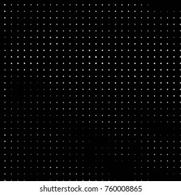 Abstract grunge grid polka dot halftone background pattern. Spotted black and white vector line illustration