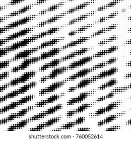 Abstract grunge grid polka dot halftone background pattern. Spotted black and white line illustration