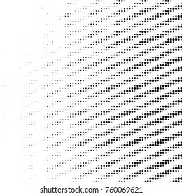 Abstract grunge grid polka dot halftone background pattern. Spotted black and white vector line illustration

