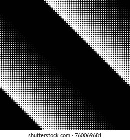 Abstract grunge grid polka dot halftone background pattern. Spotted black and white vector line illustration
